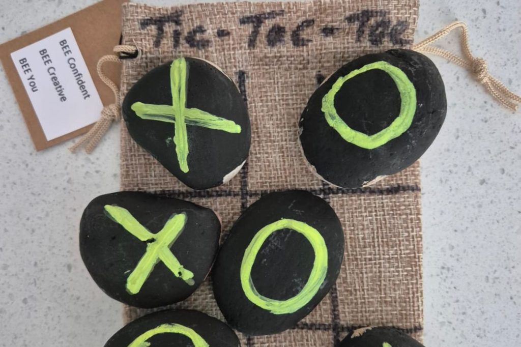 Tic Tac Toe Bags (Rock Art Bags)