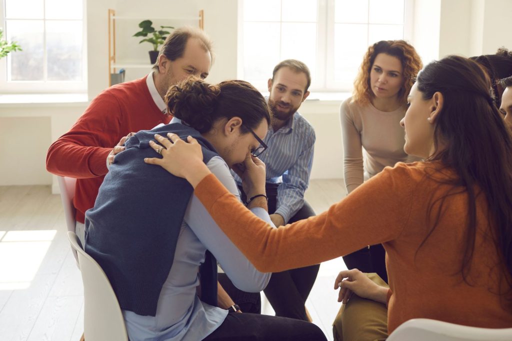 Group of support worker along with participant